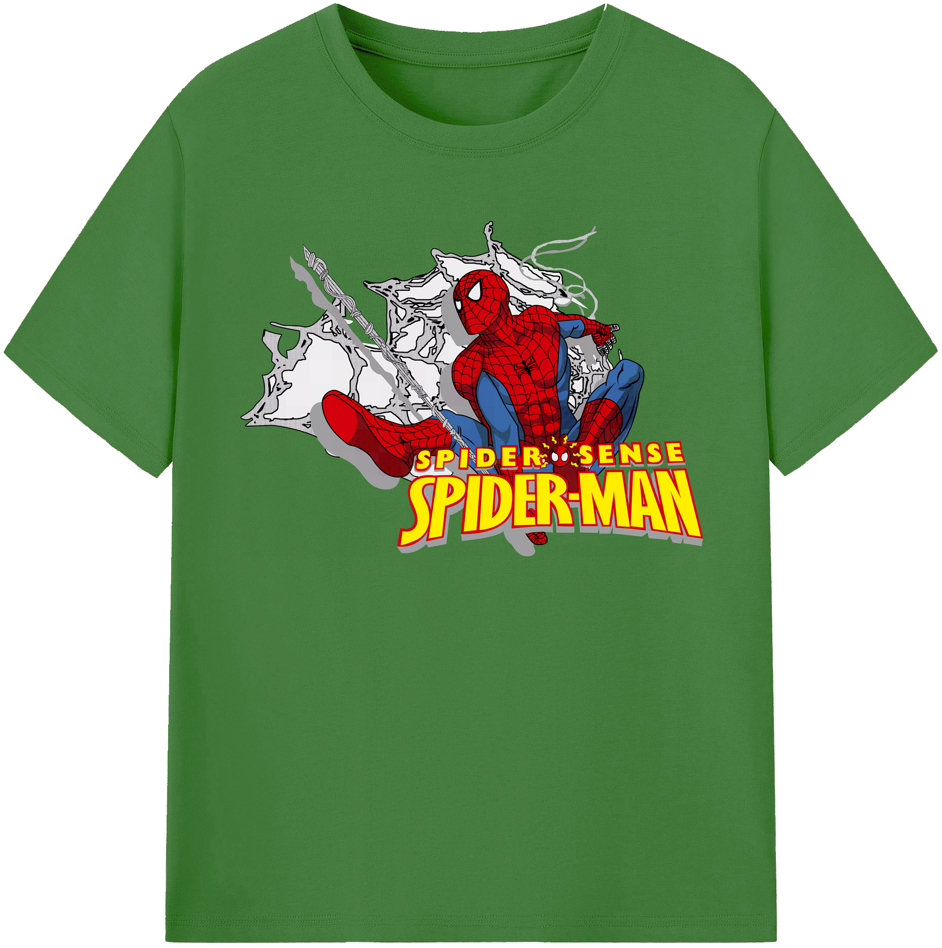 （画像用） Spider Man スパイダーマン レディースカジュアルプリントTシャツ（綿100％）